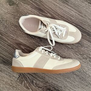 J.Crew field sneakers in metallic New